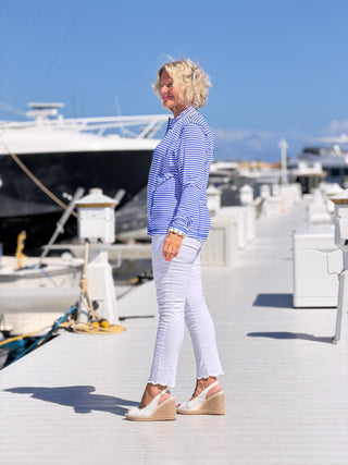 NAUTICAL BLU STRIPED JACKET LULU-B