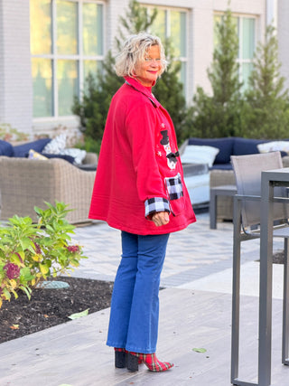 SNOWMAN HOUNDSTOOTH BLAZER Cathys Place