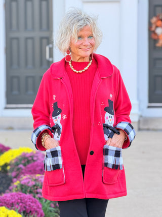 SNOWMAN HOUNDSTOOTH BLAZER Cathys Place