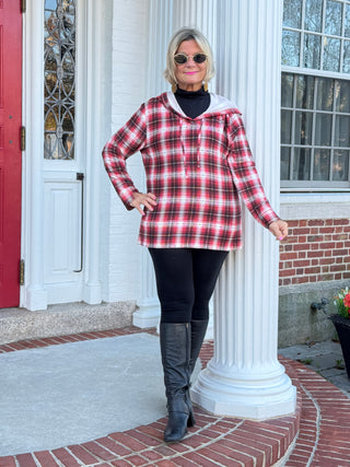 Rust Plaid Fall Day Hoodie