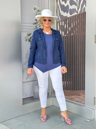 KEY WEST NAVY LINEN JACKET