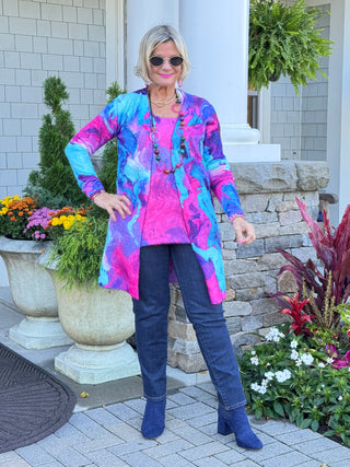 COLOR WAVES OF FASHION CARDIGAN