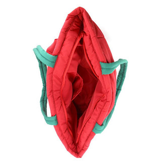 Christmas Tree Quilted Puffer Tote 3AM BY H&D ACCESSORIES