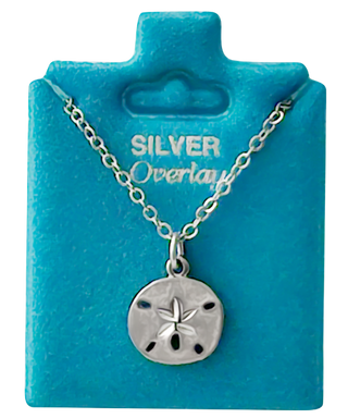 Made In USA Small Sand Dollar Necklace Gold or Silver