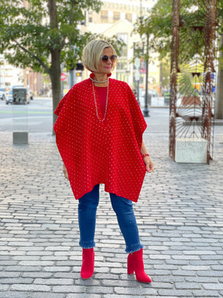 HOLIDAY RED BLING CAPE