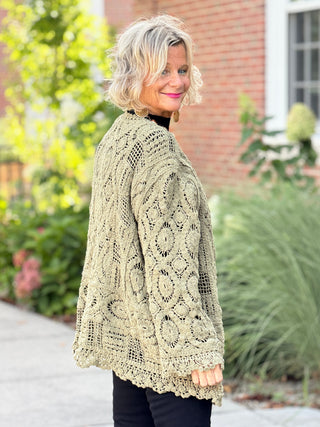 OLIVE CROCHET CARDIGAN Cathys Place