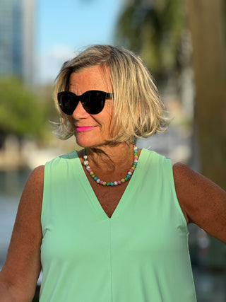 LULU-B CLEAR LIME TAILORED V