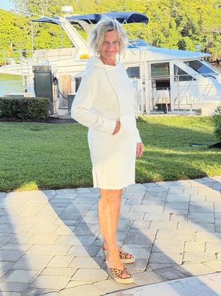 Lulu b kangaroo pocket pearl scuba dress LULU-B