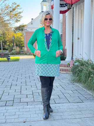 Lulu B Full Emerald Green Zipper Jacket LULU-B