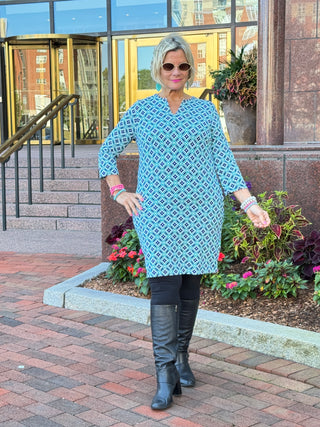 Lulu B Bay Club Notch Sleeve Dress