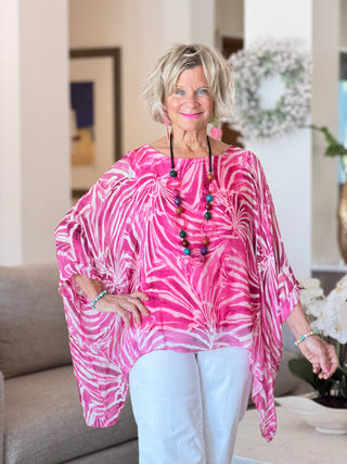 Pink Tiger Silk Top Cathys Place