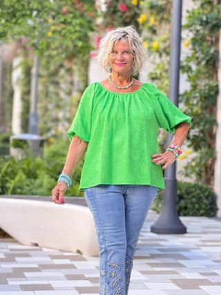 SPRING GREEN FASHION TOP Cathys Place