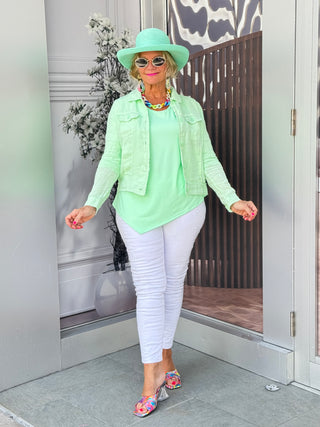 KEY WEST CLEAR LIME LINEN JACKET