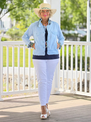NAUTICAL CREST LINEN JACKET TANGO MANGO