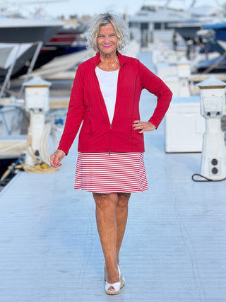NAUTICAL RED STRIPED SKORT LULU b