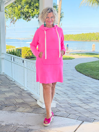 Lulu b  kangaroo Hot Pink Scuba Dress LULU-B