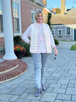 LULU-B PINK SHORT PUFFER VEST