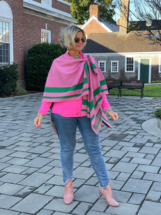 NEW ENGLAND PREPPY RUANA