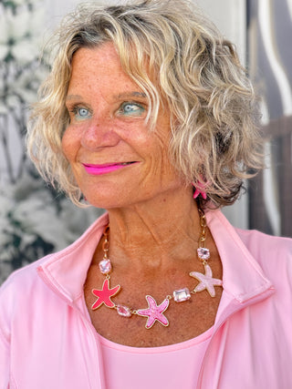 Pink Starfish Necklace Set Cathys Place