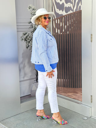 KEY WEST BLU SEERSUCKER  JACKET