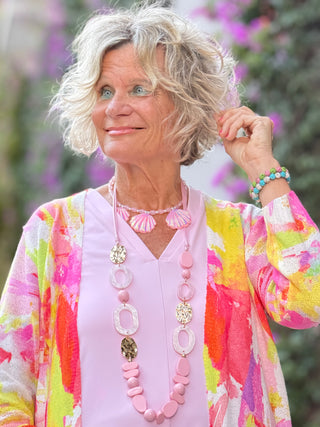 Pink Pearl Shell  Necklace - Cathys Place