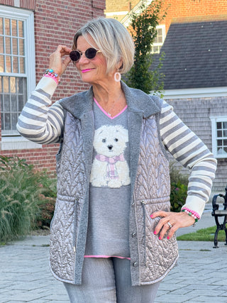 Women's Button Front Quilted Vest