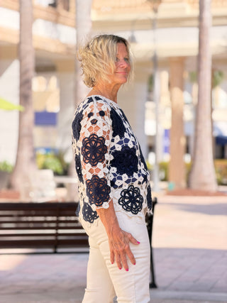 Flare Twill Pants With Bow Patch Pockets CHARLIE B