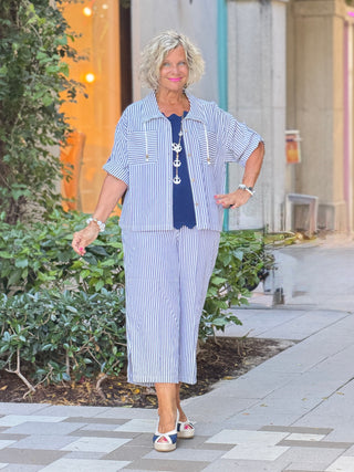 FRENCH RIVIERA NAVY SEERSUCKER JACKET Cathys Place