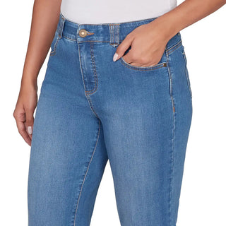 Women's Premium WHITE Denim Wide Leg Cropped Jeans Cathys Place