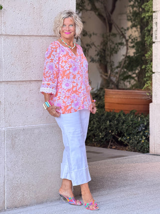 MANDARIN MULT FASHION TOP Cathys Place