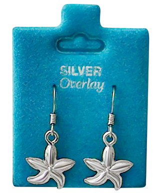 Made In USA Mini Starfish Dangle Earrings Gold or Silver