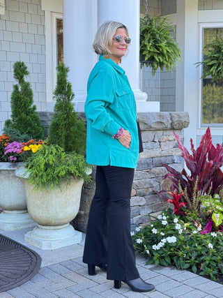 TEAL CORDUROY JACKET