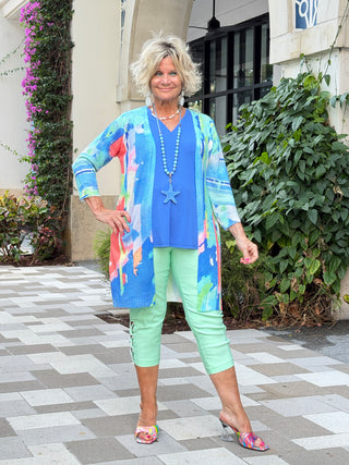 ETHYL OCEAN SPLASH CARDIGAN