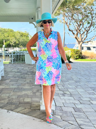 SALINA REEF RUFFLE DRESS