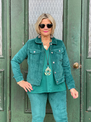 LULU-B EMERALD  VELOUR PANTS