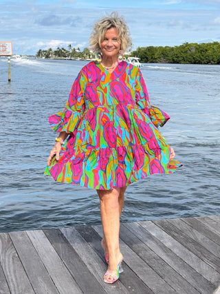 Multi Woodgrain Taos Dress Cathys Place