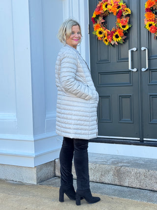 LULU-B SILVER PUFFER COAT