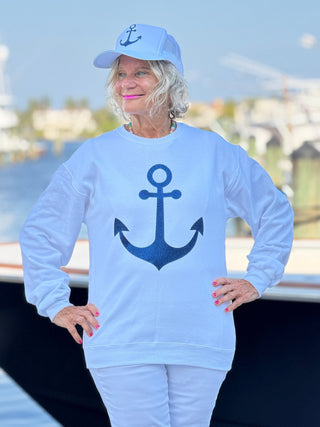 Glitter anchor Sweatshirt Cathys Place