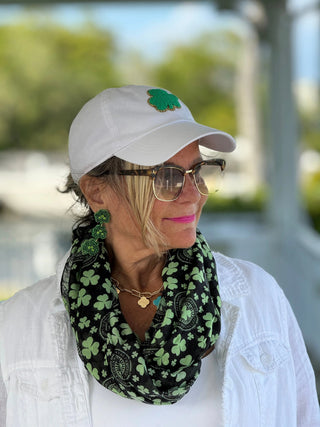 St. Patrick's Day Clover Pattern Infinity Accent fashions