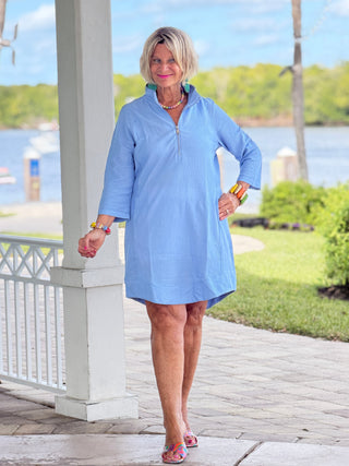 Lulu-b Perri Textured Half Zipper Dress LULU-B