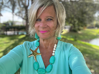 AQUA STARFISH NECKLACE