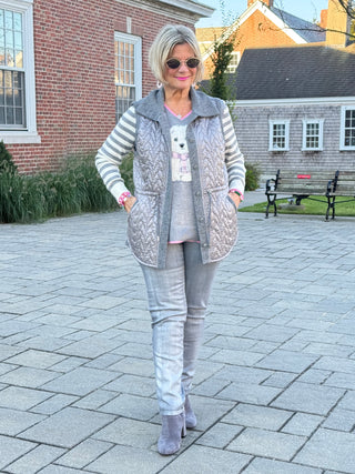 Women's Button Front Quilted Vest