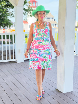 PINK PARADISE GARDEN CHA CHA DRESS TANGO MANGO