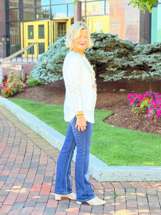 ETHYL SOFT POCKET CREAM SWEATER ETHYL JEANS