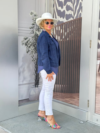 KEY WEST NAVY LINEN JACKET