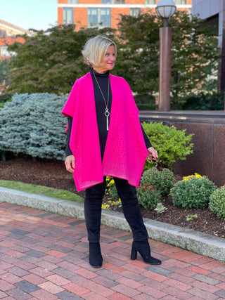 PINK BLING WINTER CAPE