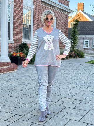Women's Metallic Painted Pull On Jeans
