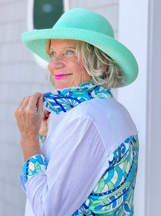 MINT MOSAIC LINEN JACKET TANGO MANGO