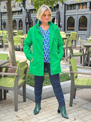LOGAN GREEN RAINCOAT
