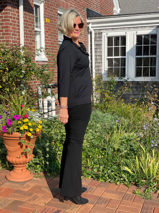 LULU-B BLACK RUFFLE TOP